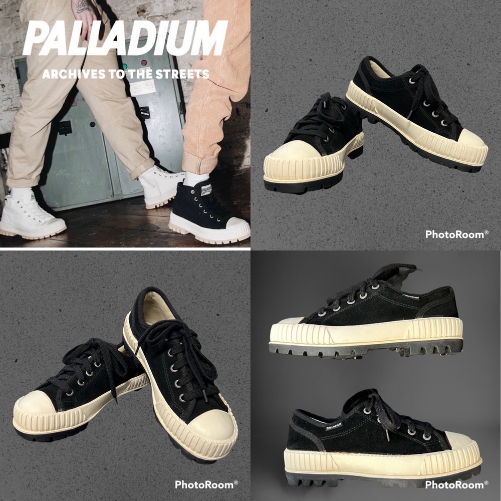 Palladium Black and Cream Women's Shoes